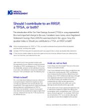 Should I contribute to an RRSP, a TFSA or both?